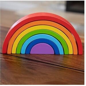 Colorful Wooden Rainbow Stacking Toy